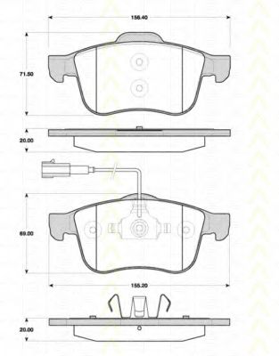 set placute frana,frana disc