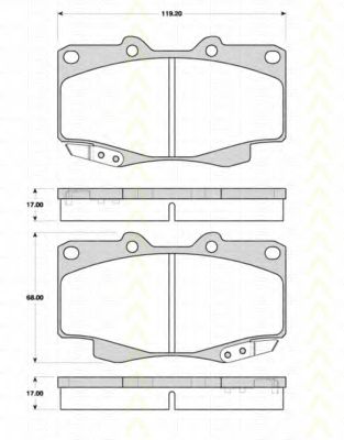 set placute frana,frana disc