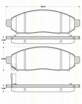 set placute frana,frana disc