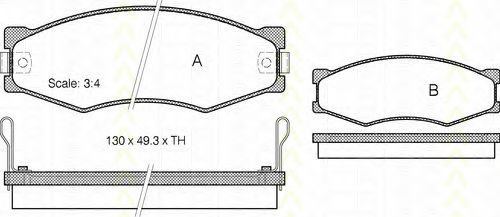 set placute frana,frana disc