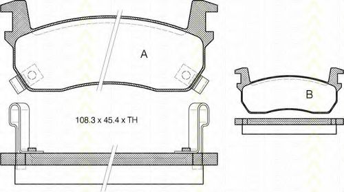 set placute frana,frana disc