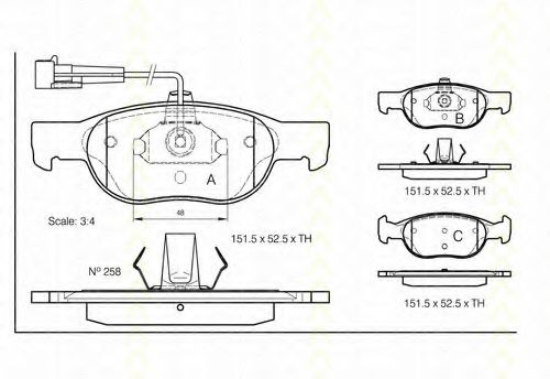 set placute frana,frana disc