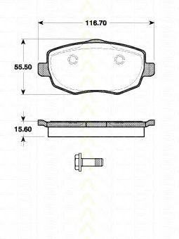 set placute frana,frana disc