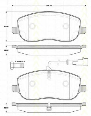 set placute frana,frana disc