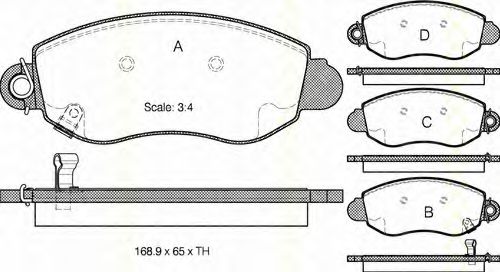 set placute frana,frana disc