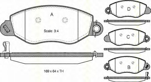 set placute frana,frana disc