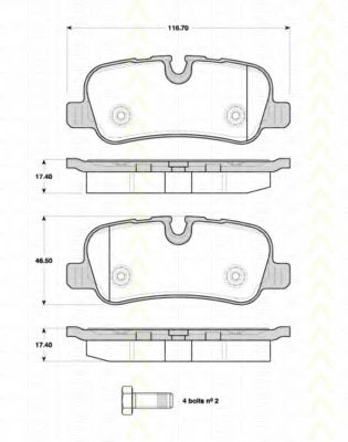 set placute frana,frana disc