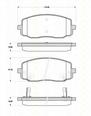 set placute frana,frana disc