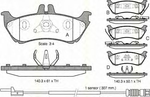 set placute frana,frana disc