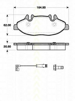 set placute frana,frana disc