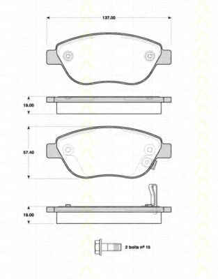 set placute frana,frana disc