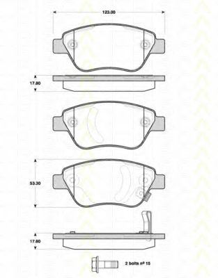 set placute frana,frana disc