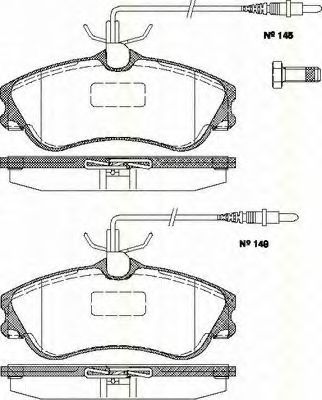 set placute frana,frana disc