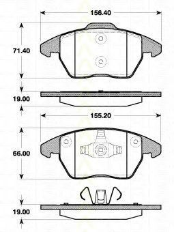 set placute frana,frana disc