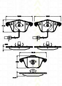 set placute frana,frana disc