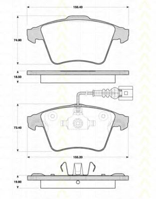 set placute frana,frana disc