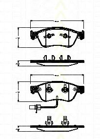 set placute frana,frana disc