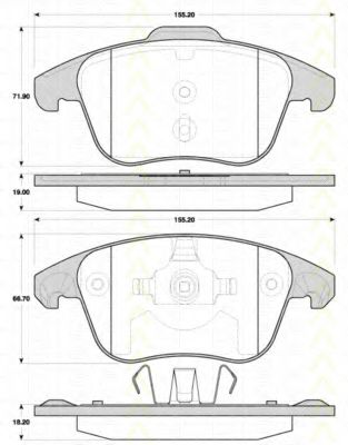 set placute frana,frana disc