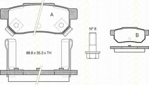 set placute frana,frana disc