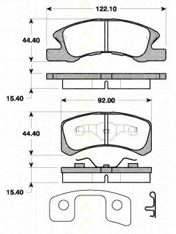 set placute frana,frana disc