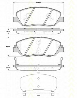 set placute frana,frana disc