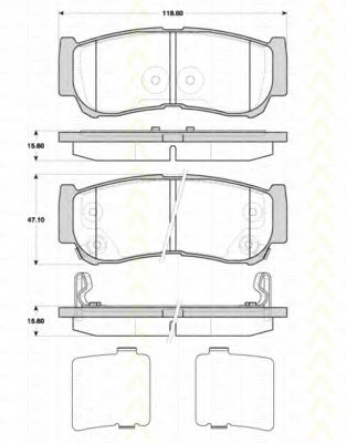 set placute frana,frana disc