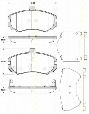 set placute frana,frana disc