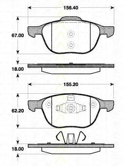 set placute frana,frana disc