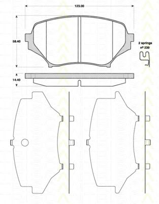 set placute frana,frana disc