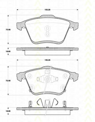 set placute frana,frana disc