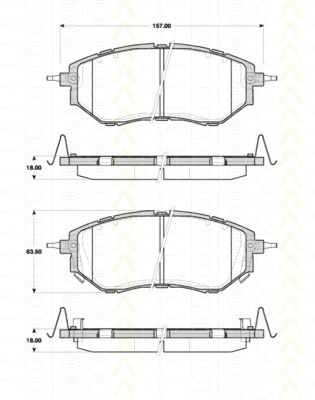 set placute frana,frana disc