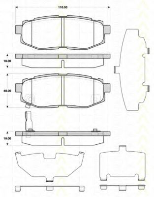 set placute frana,frana disc