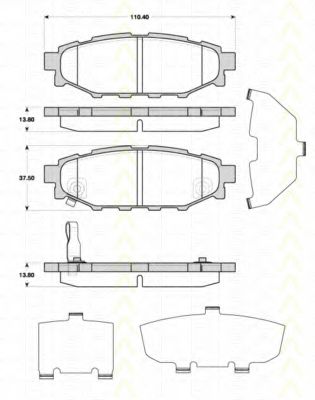 set placute frana,frana disc