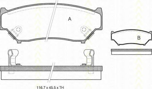 set placute frana,frana disc