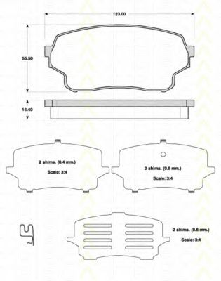 set placute frana,frana disc