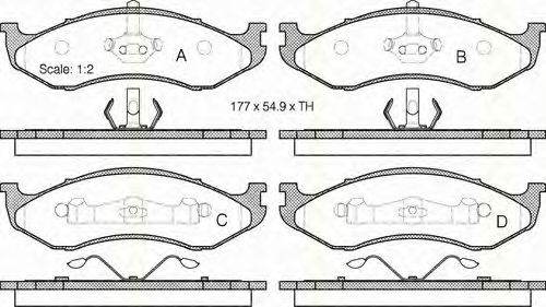 set placute frana,frana disc