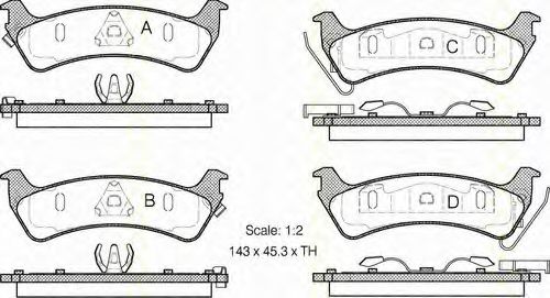 set placute frana,frana disc