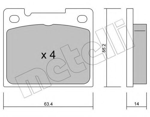 set placute frana,frana disc