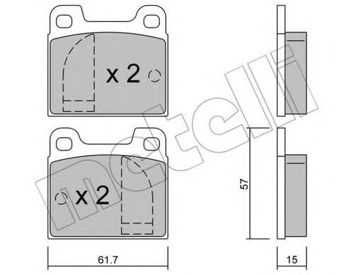 set placute frana,frana disc