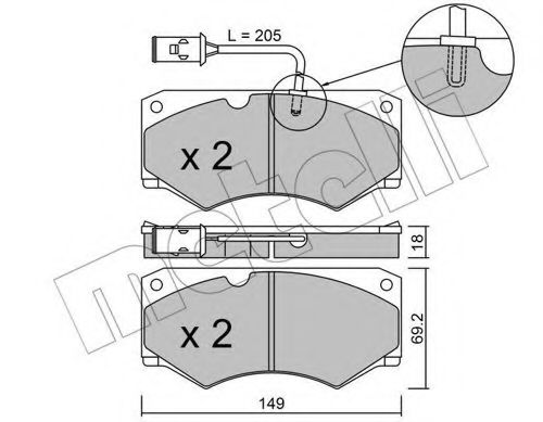 set placute frana,frana disc