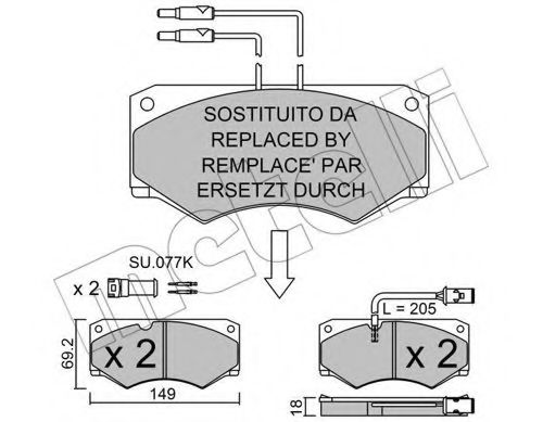 set placute frana,frana disc