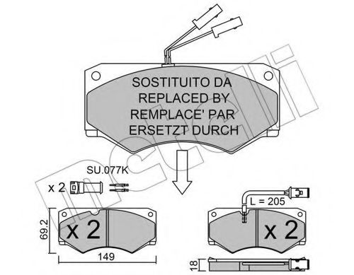 set placute frana,frana disc