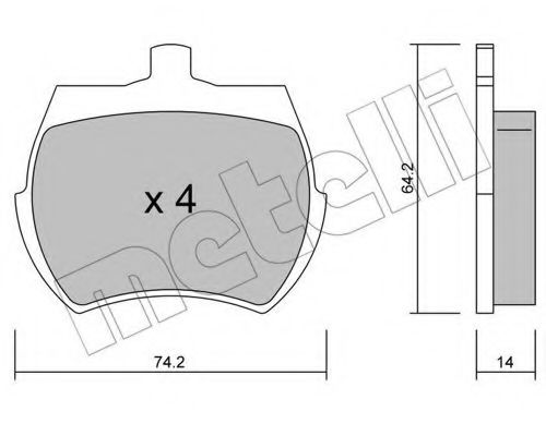 set placute frana,frana disc