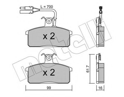 set placute frana,frana disc