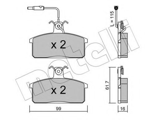 set placute frana,frana disc