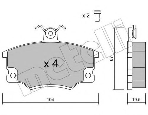 set placute frana,frana disc