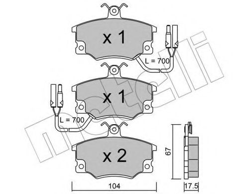 set placute frana,frana disc