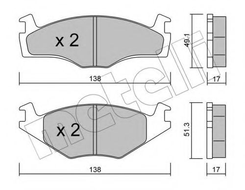 set placute frana,frana disc