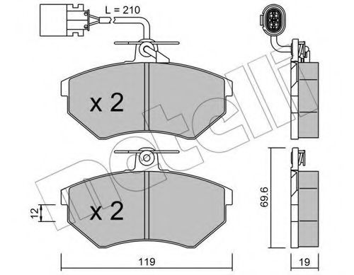 set placute frana,frana disc