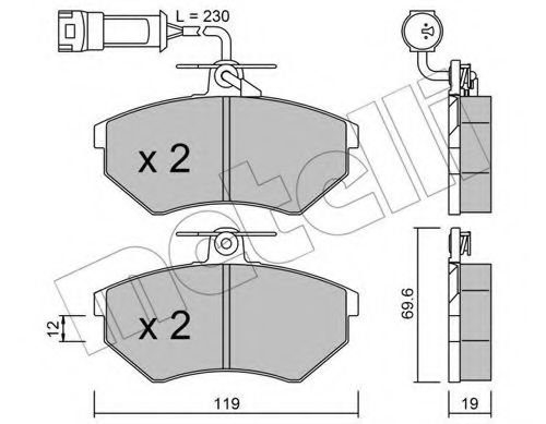 set placute frana,frana disc